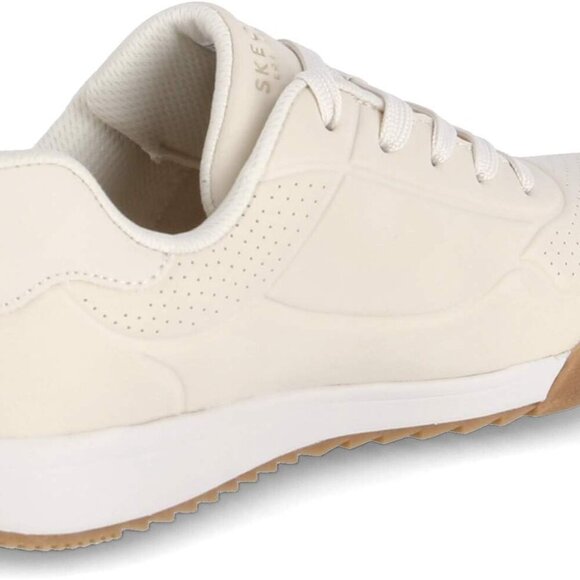 Women's Lace-Up Sneakers Off-White 7.5 Memory Foam Cushioned Retro Style - Picture 2 of 8
